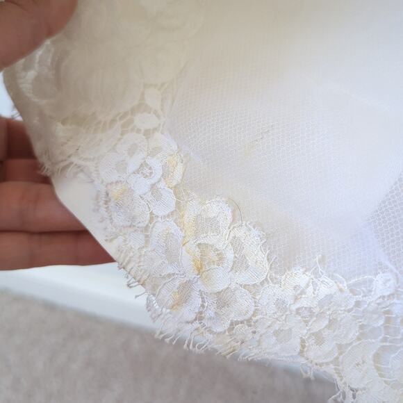 Vintage Alfred Angelo Edythe Vincent 1950s 60s Womens Wedding Dress Gown Lace XS - Picture 13 of 16